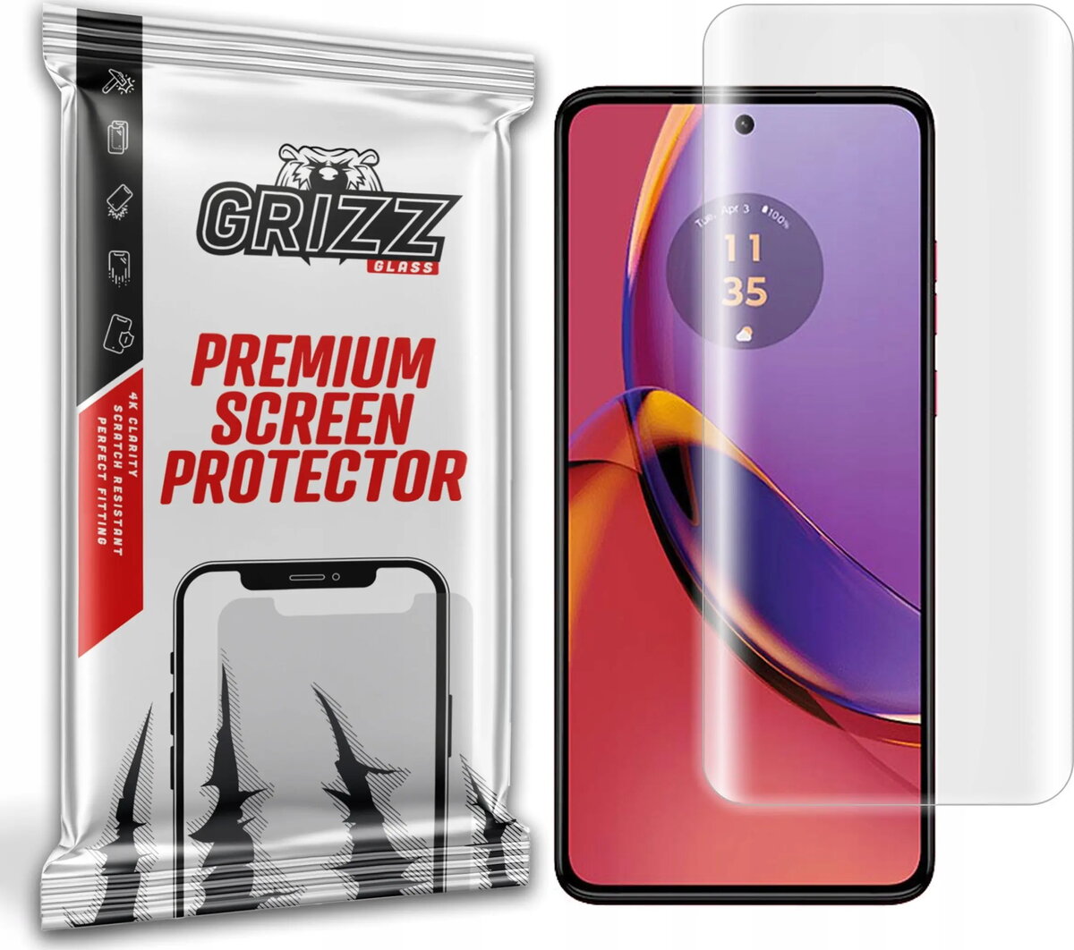 Ekrāna aizsargplēve GrizzGlass Hydrofilm priekš Motorola
