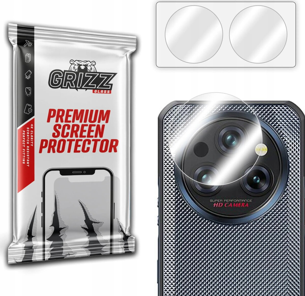 Kameras aizsargstikls GrizzGlass HybridGlass priekš Oukitel