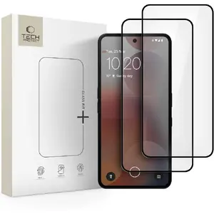 Закалённое стекло Spigen Tech-Protect Glass Fit+ 2 шт. для Nothing Phone 3a / 3a Pro — чёрное