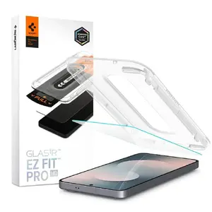 Закалённое защитное стекло Spigen GLAS.TR EZ FIT PRO для Samsung Galaxy S25 FE — прозрачное