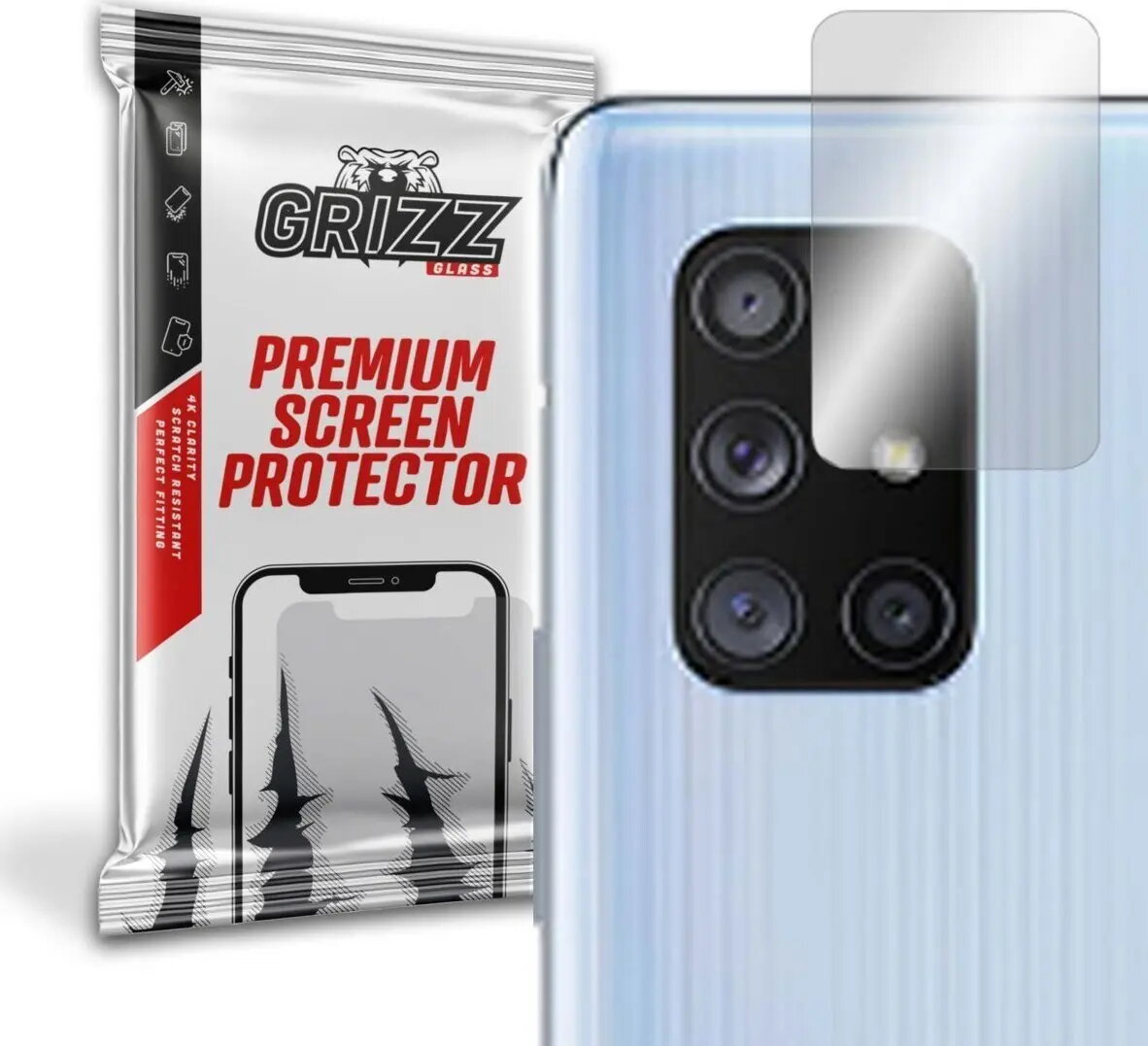 Hibrīdais aizsargstikls kamerai GrizzGlass priekš Samsung