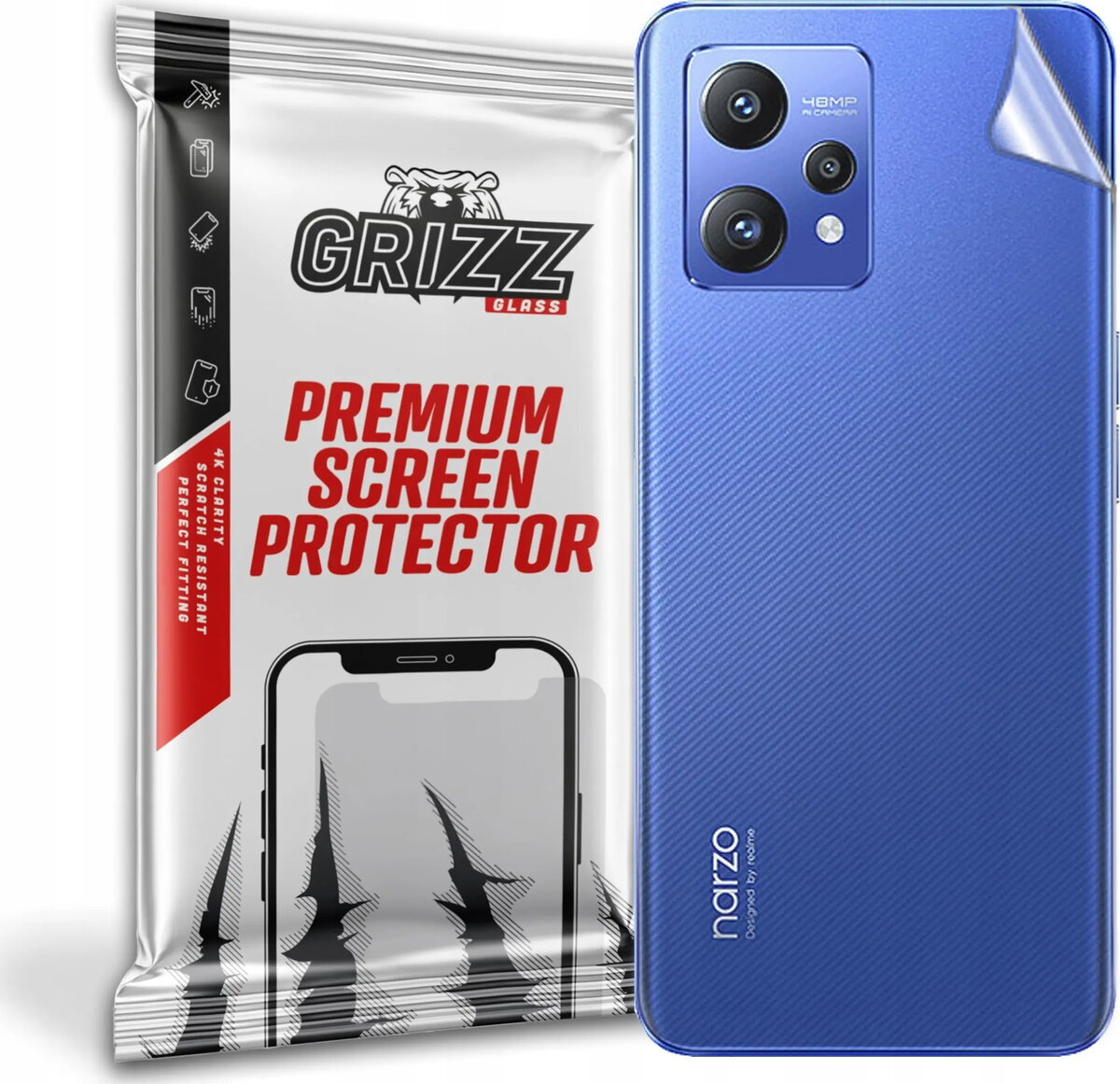 Aizsargplēve GrizzGlass priekš Realme Narzo 50