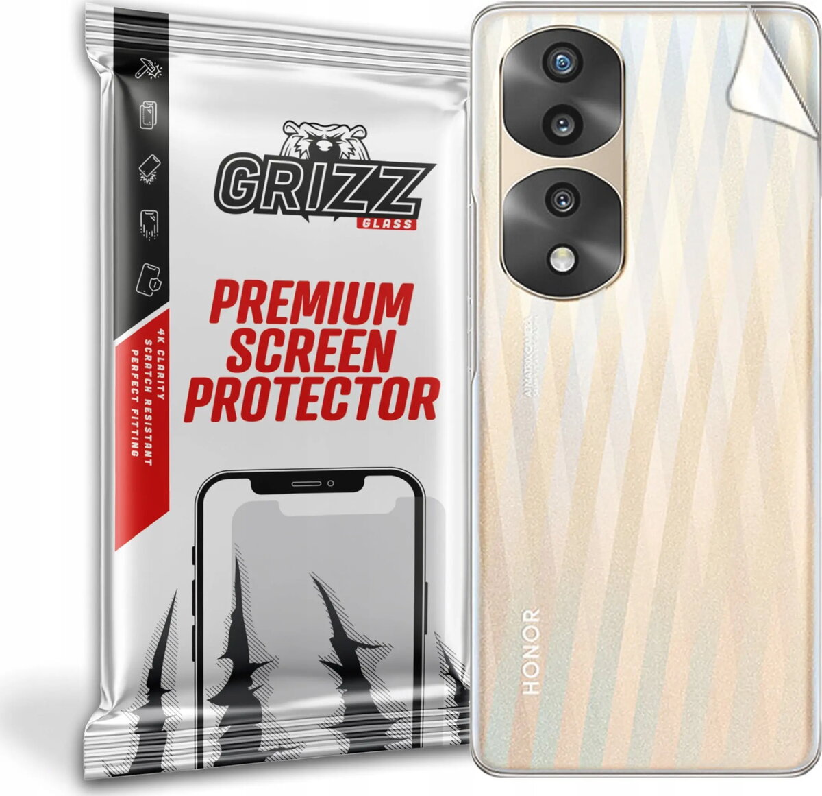 Aizsargplēve GrizzGlass aizmugurei priekš Honor 70
