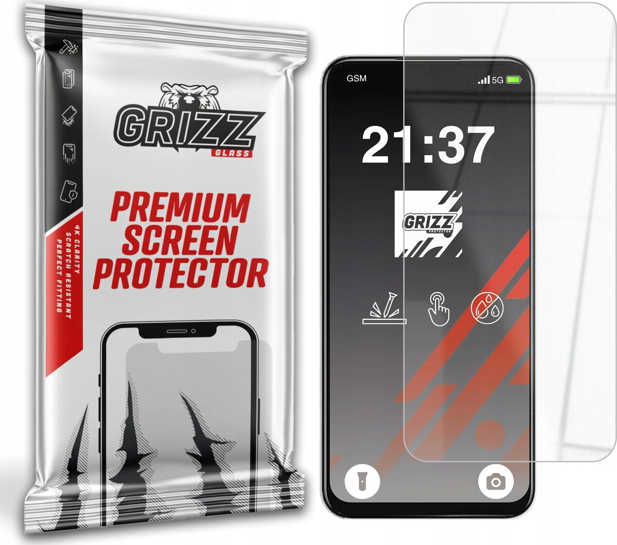 Aizsargstikls GrizzGlass HybridGlass priekš Tecno Spark
