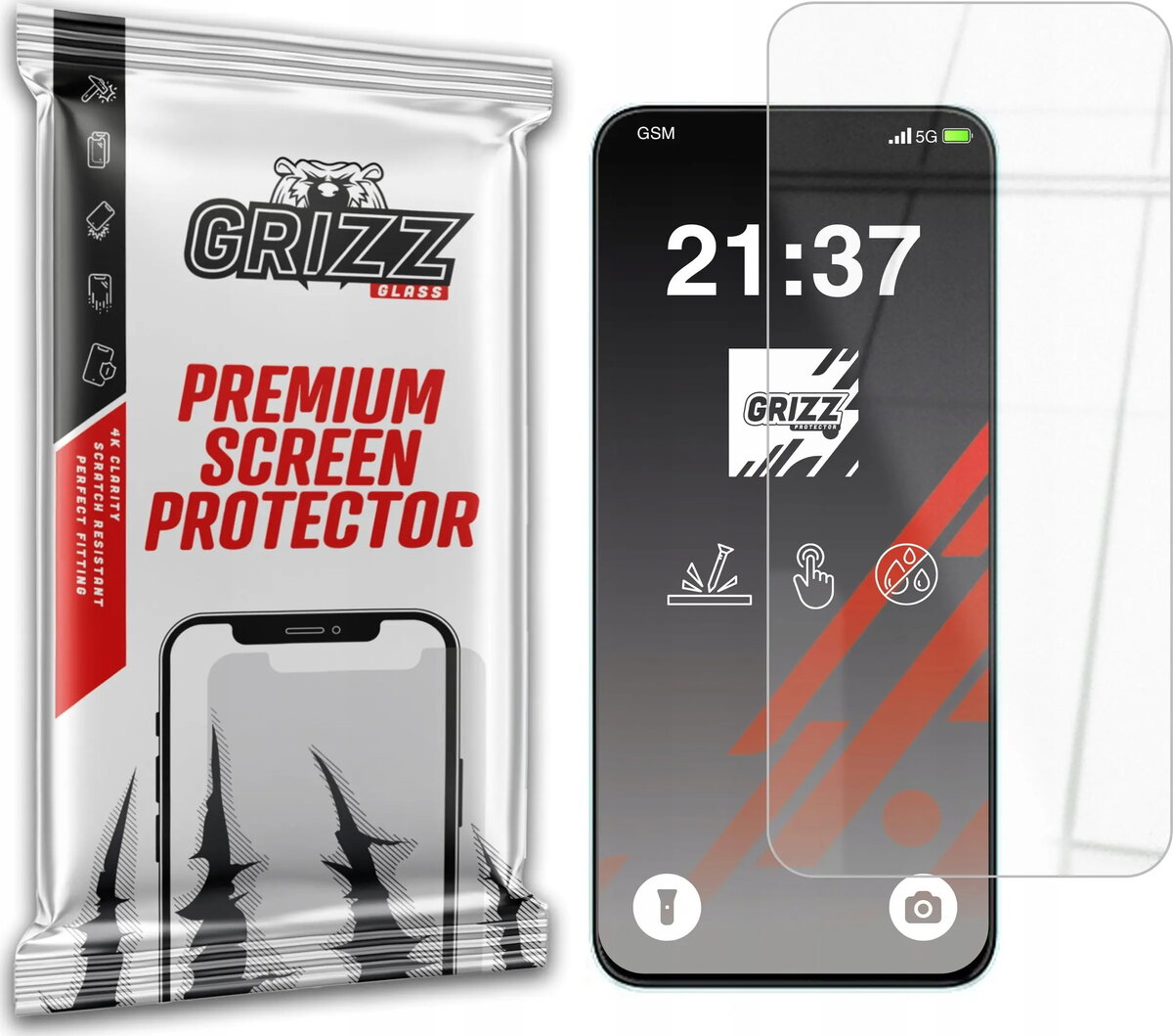 Hibrīda ekrāna aizsargs GrizzGlass HybridGlass priekš