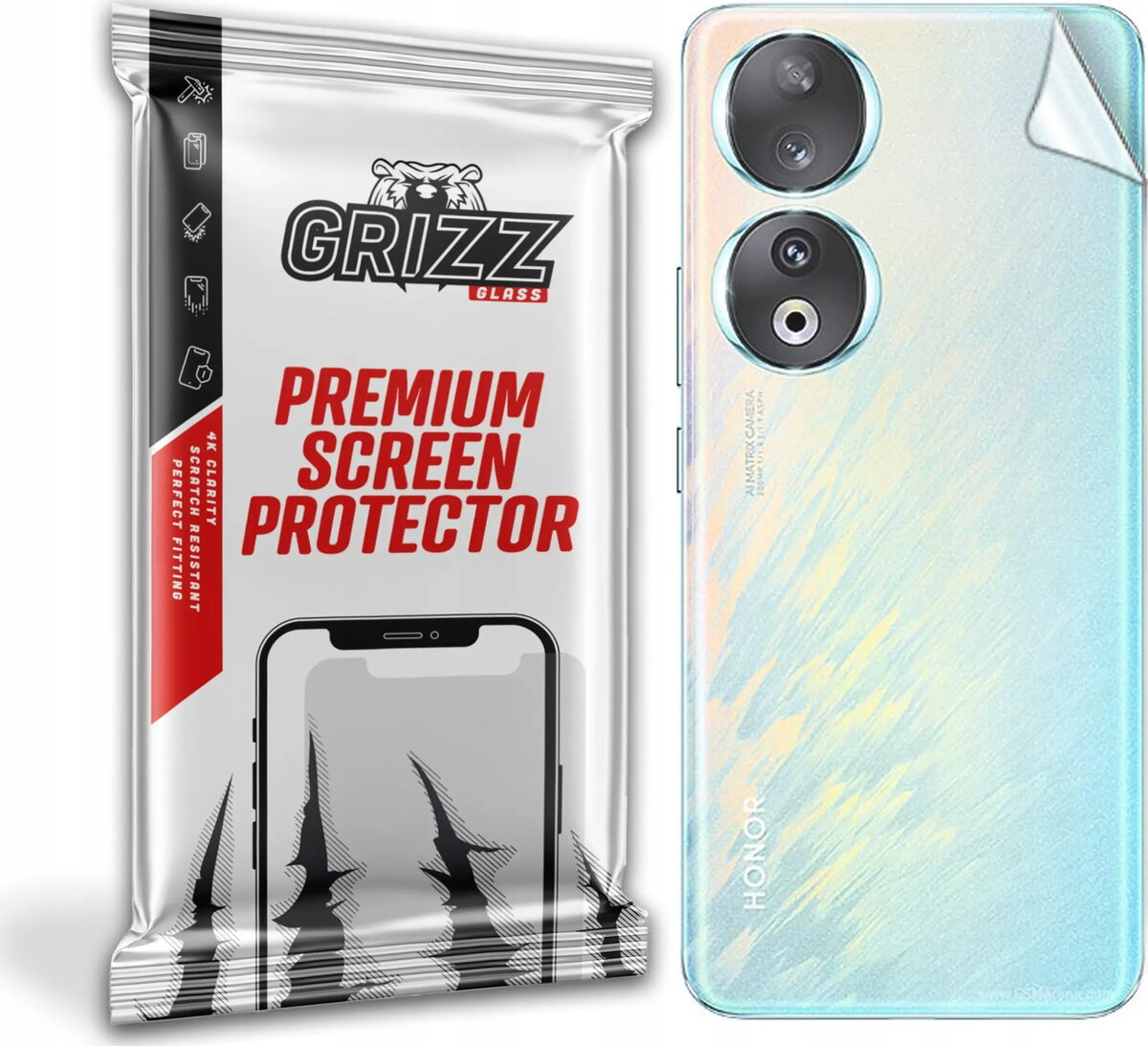 Aizmugures stikla aizsargs GrizzGlass SatinSkin priekš
