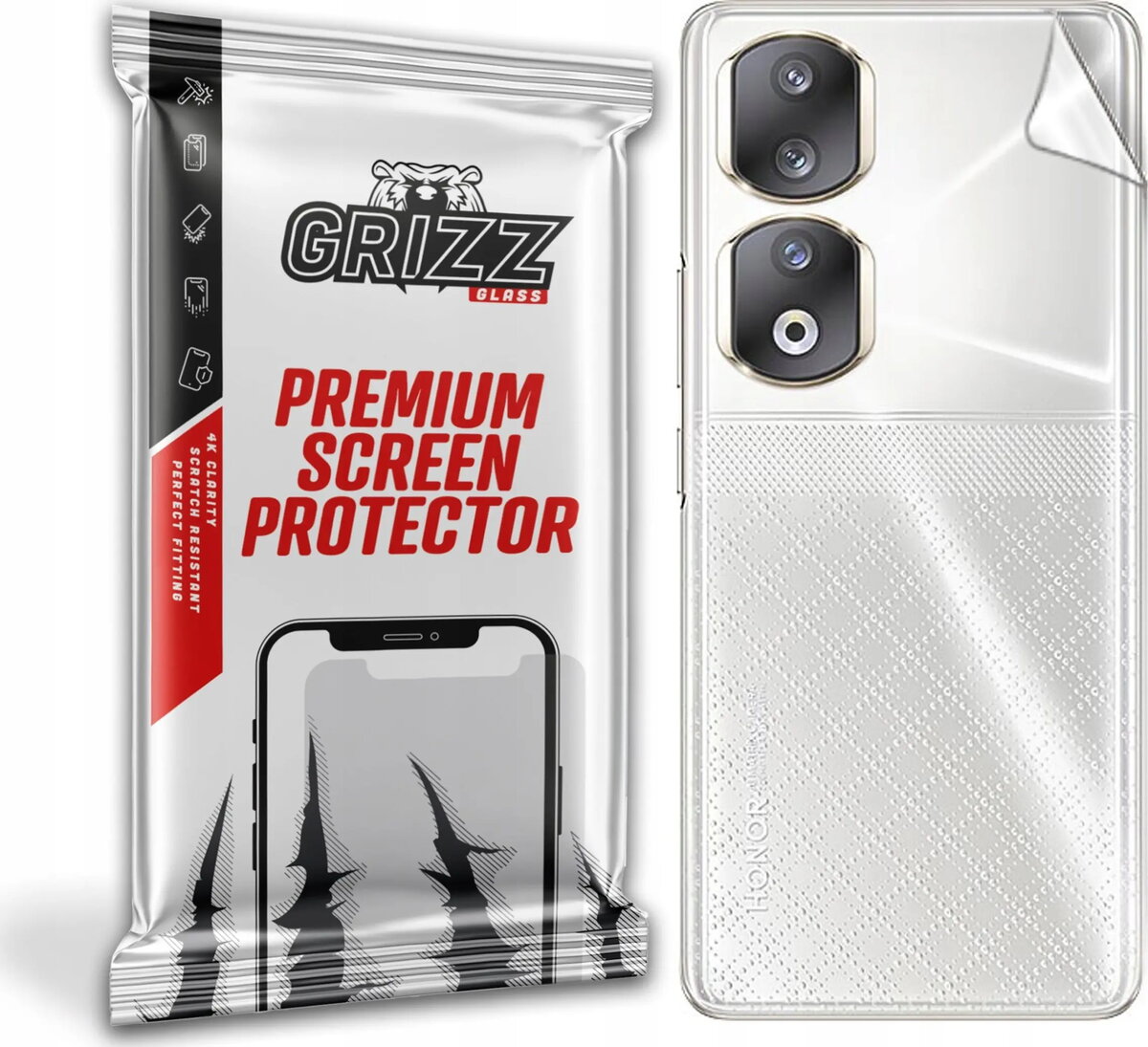 Aizmugures aizsargplēve GrizzGlass SatinSkin priekš Honor