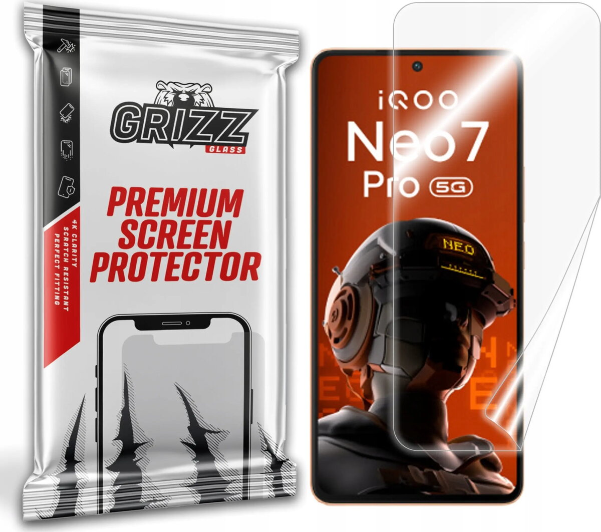Aizsargplēve GrizzGlass CeramicFilm priekš vivo iQOO