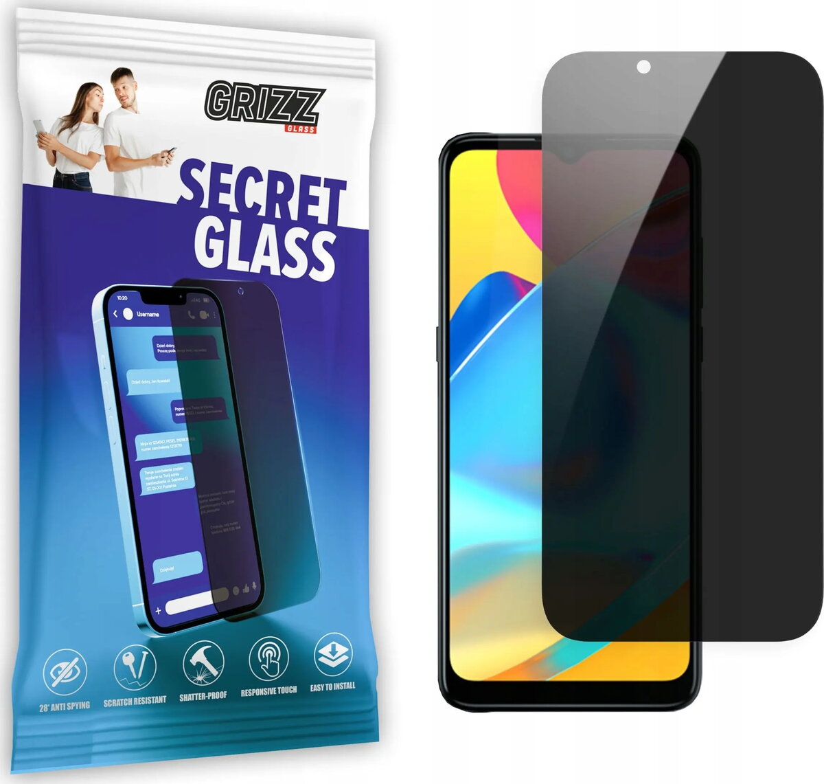 Aizsargstikls ar privātumu GrizzGlass SecretGlass priekš