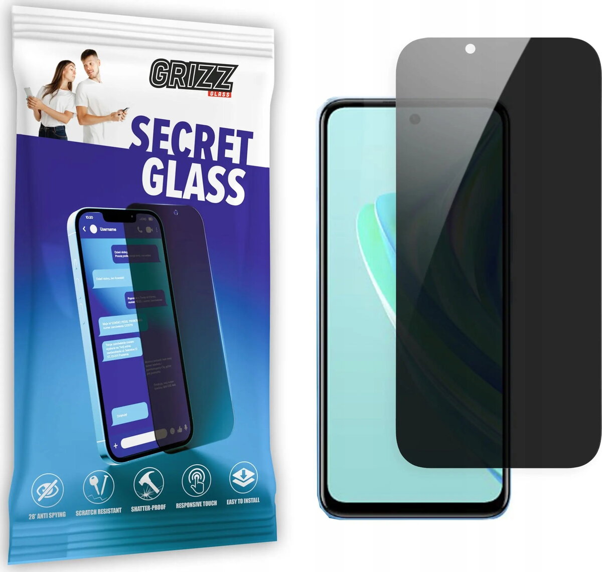 Aizsargstikls ar privātumu GrizzGlass SecretGlass priekš