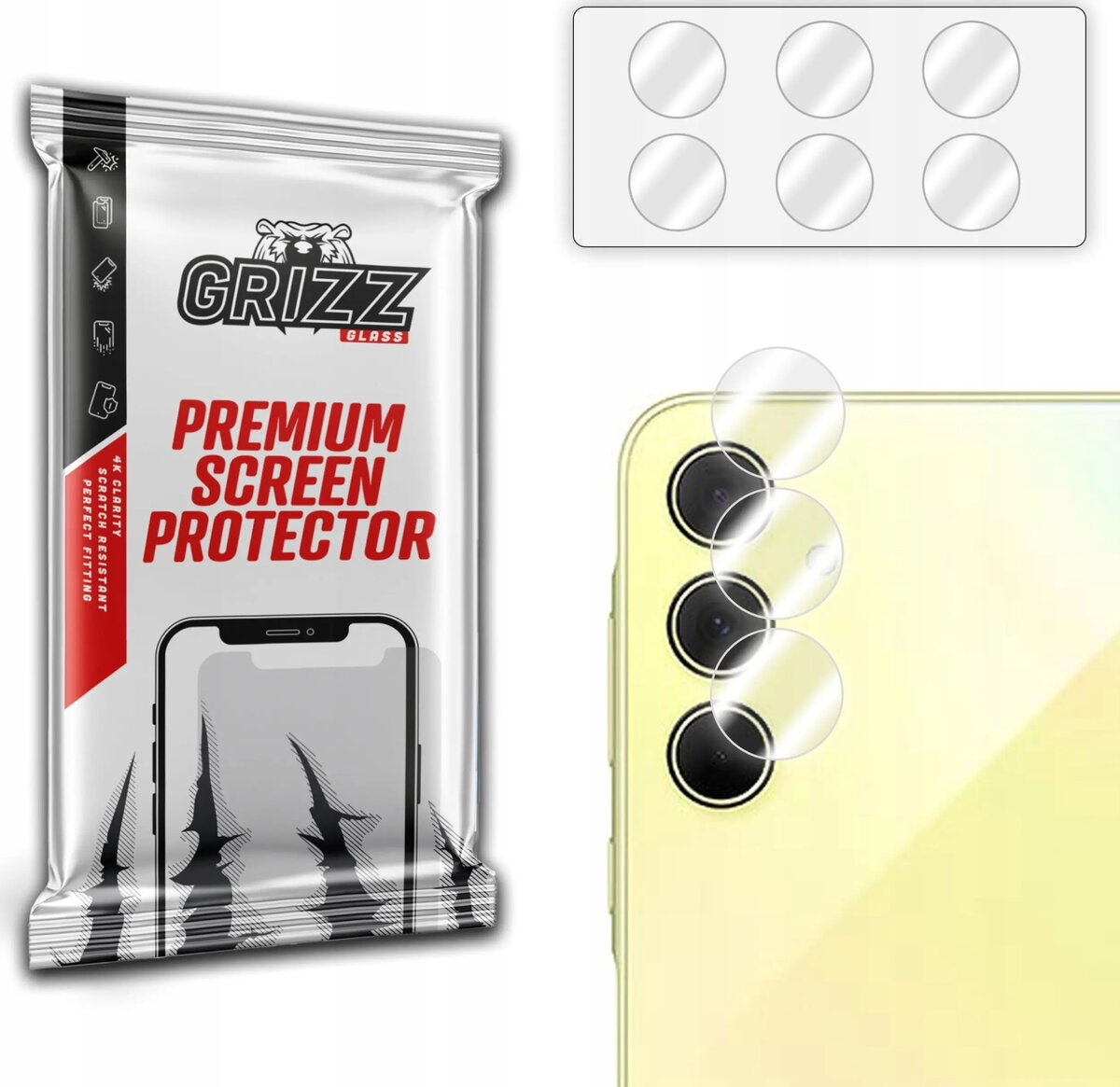 Aizsargstikls kamerai GrizzGlass HybridGlass Camera priekš