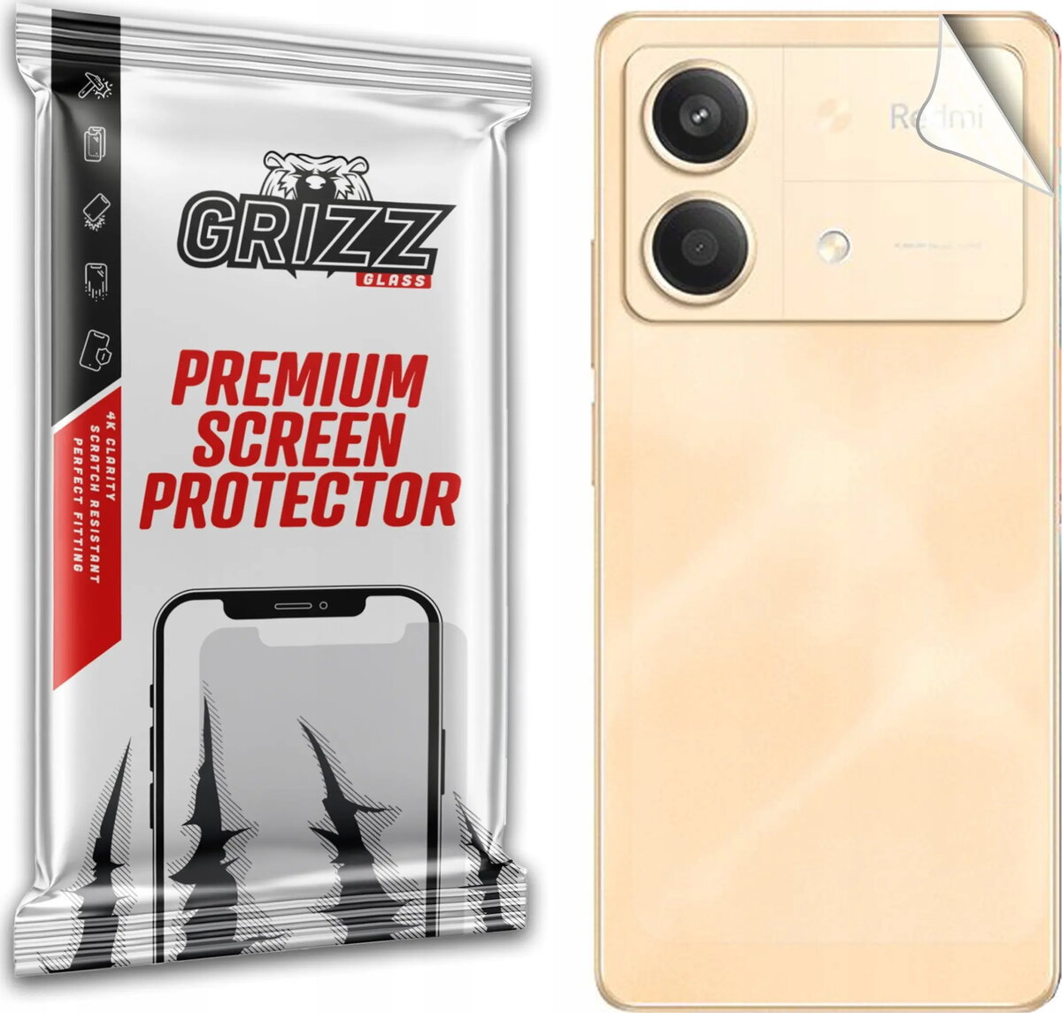 Aizmugures aizsargplēve GrizzGlass UltraSkin priekš Xiaomi