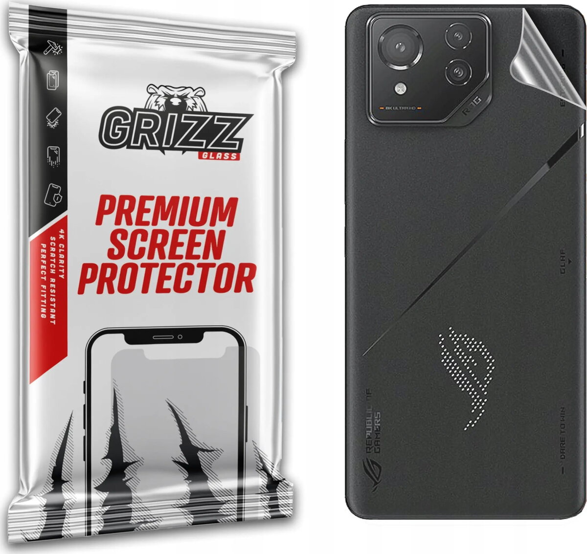 Aizsargplēve aizmugurei GrizzGlass UltraSkin priekš Asus