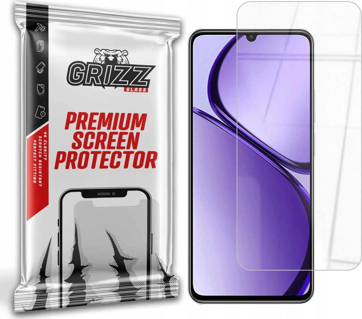Hibrīdais aizsargstikls GrizzGlass priekš Realme Narzo
