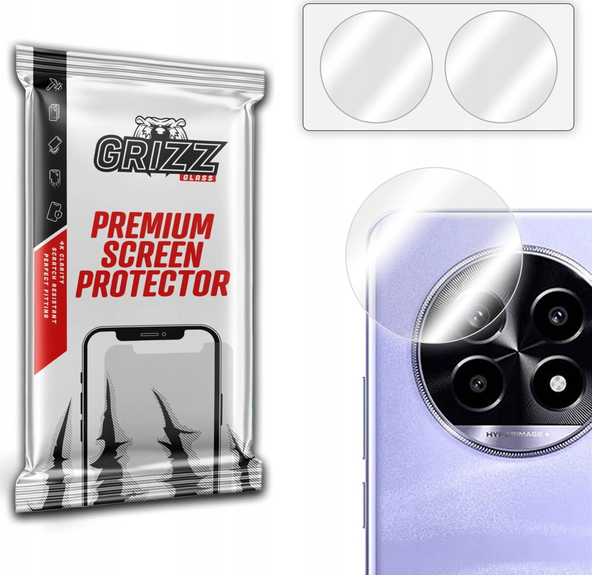 Kameras stikls GrizzGlass HybridGlass priekš Realme