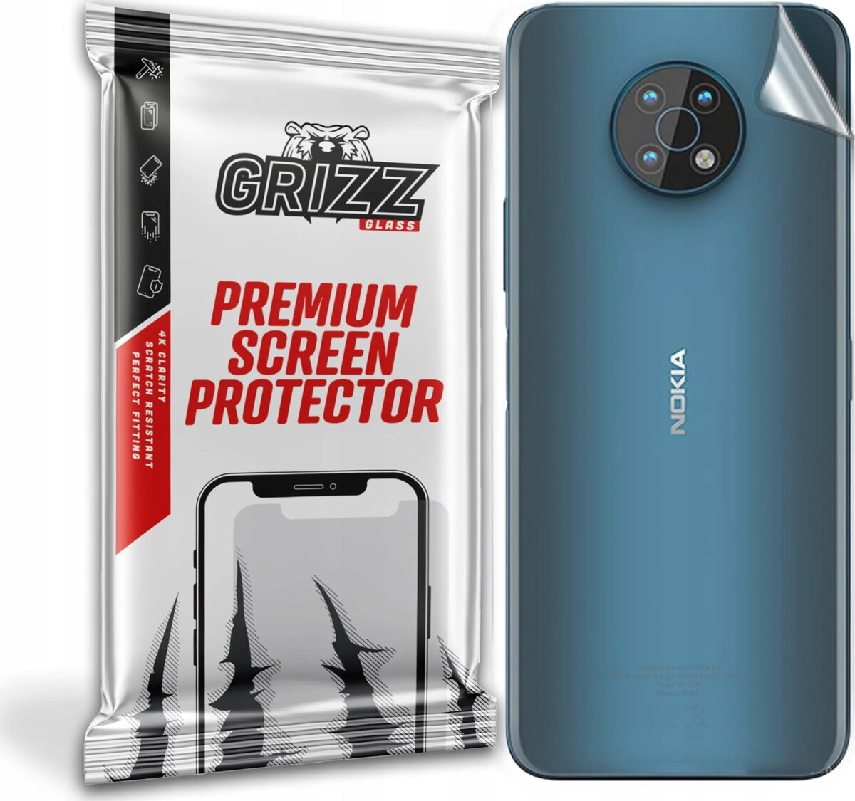 Aizmugures aizsargstikls GrizzGlass priekš Nokia G50