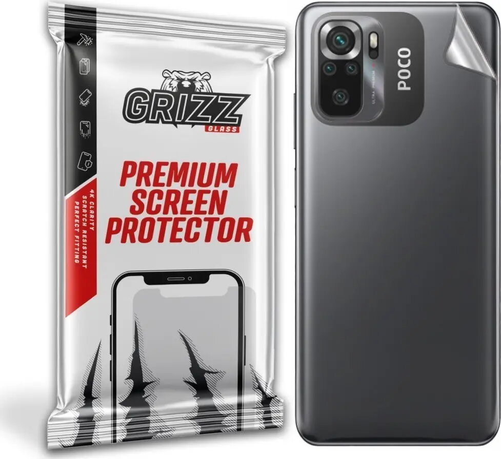 Aizmugures aizsargstikls GrizzGlass priekš POCO M5s