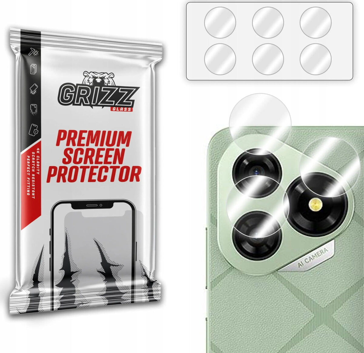 Kameras aizsargstikls GrizzGlass HybridGlass priekš Ulefone