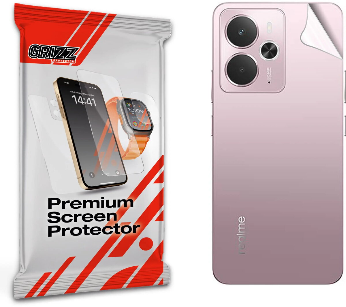Aizmugures plēve GrizzGlass SatinSkin priekš Realme