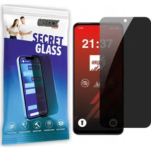 Защитное закалённое стекло GrizzGlass SecretGlass для Xiaomi Redmi 14R — приватный защитный экран