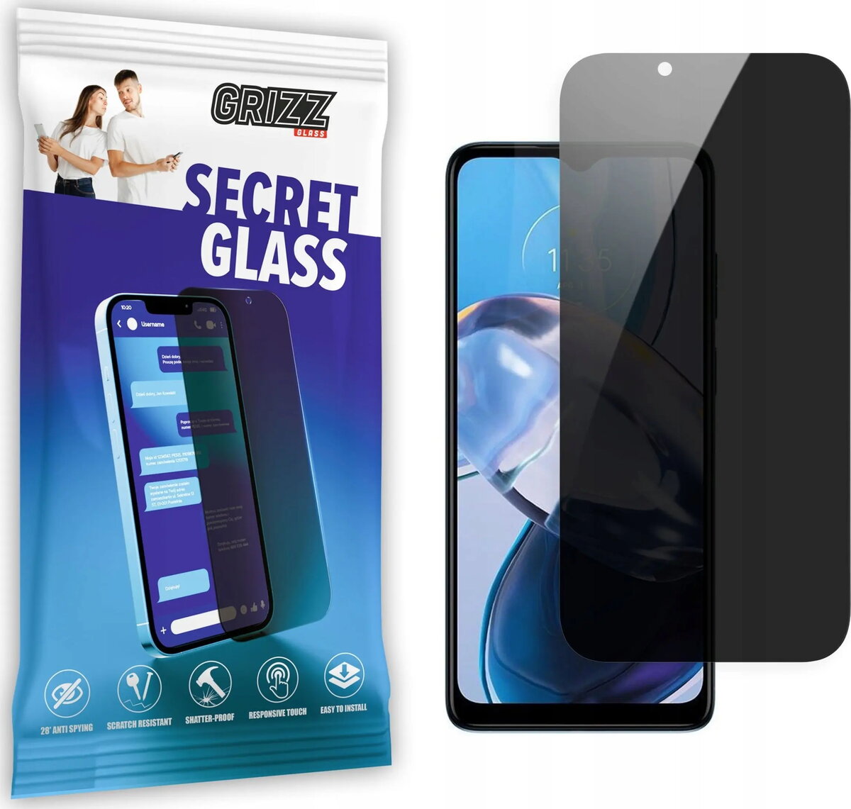 Aizsargstikls ar privātuma efektu GrizzGlass priekš