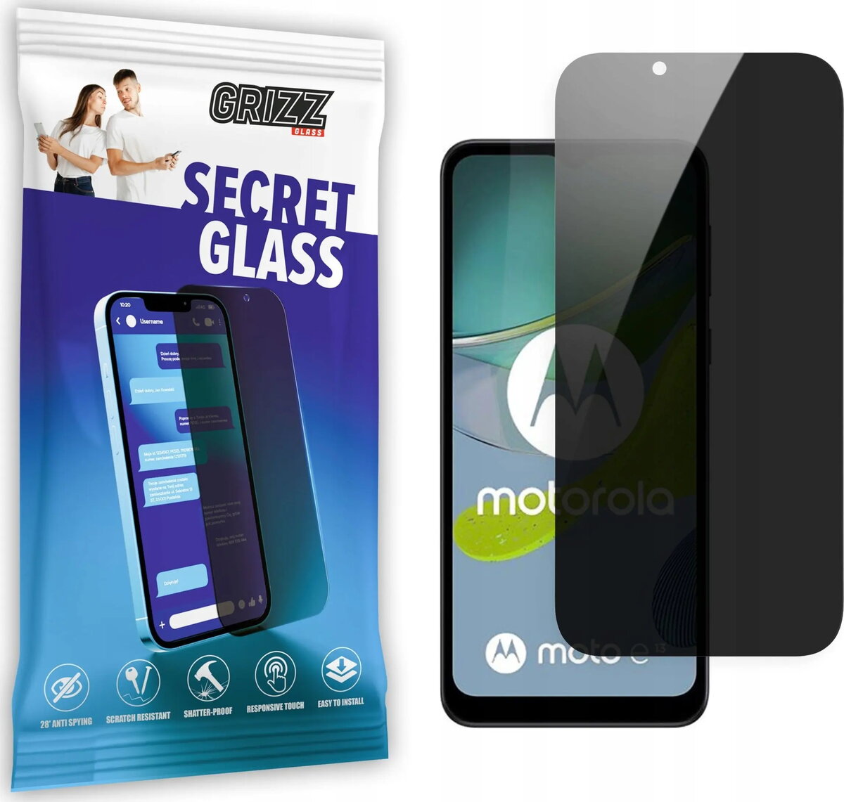 Privātuma rūdīts stikls GrizzGlass priekš Motorola