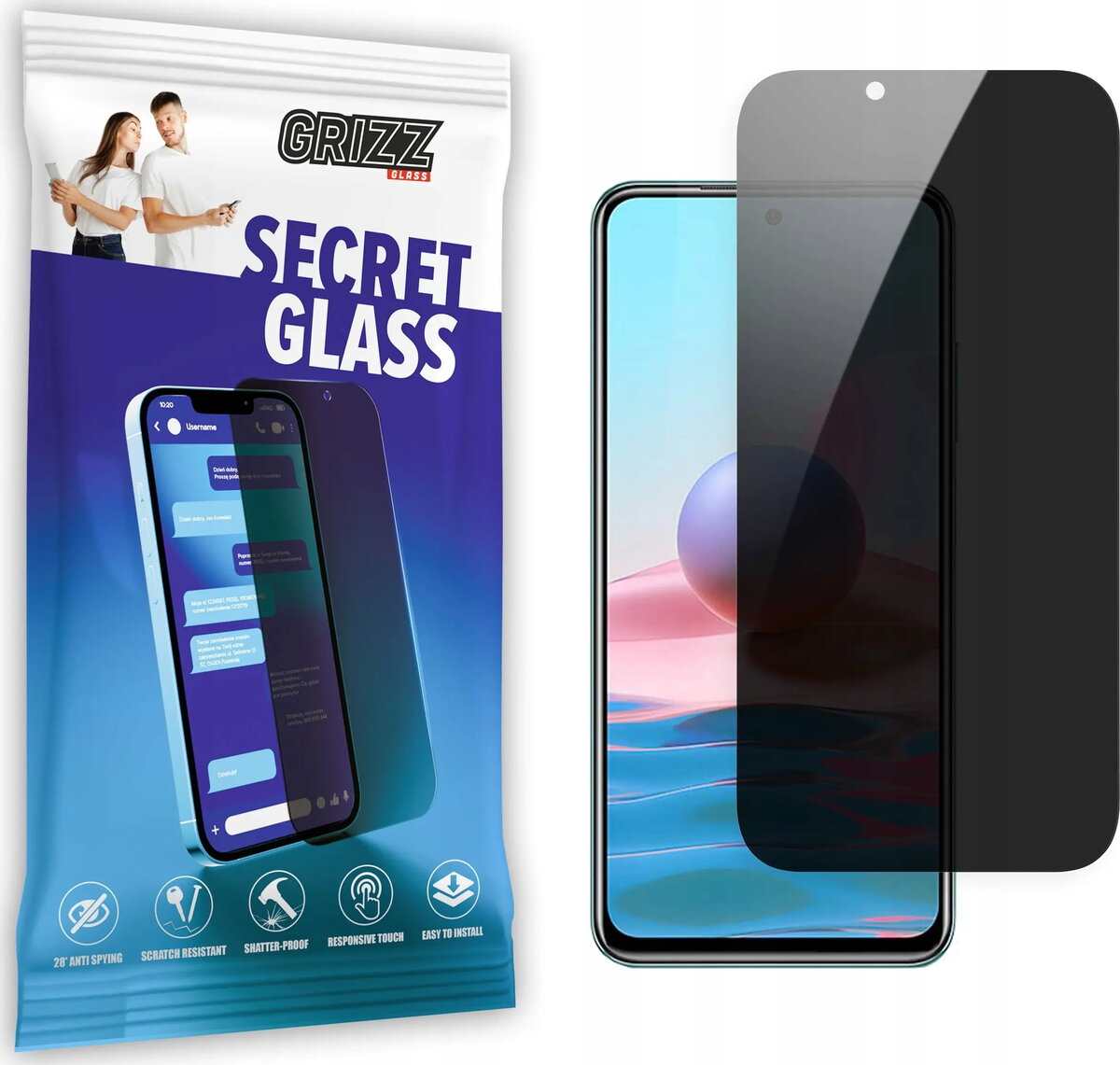 Aizsargstikls ar privātumu GrizzGlass SecretGlass priekš