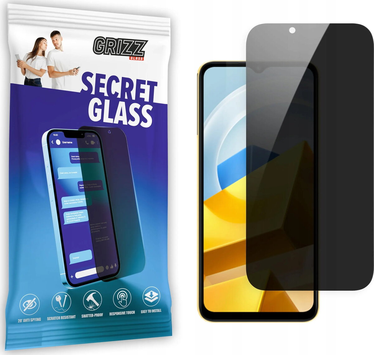 Aizsargstikls ar privātumu GrizzGlass SecretGlass priekš