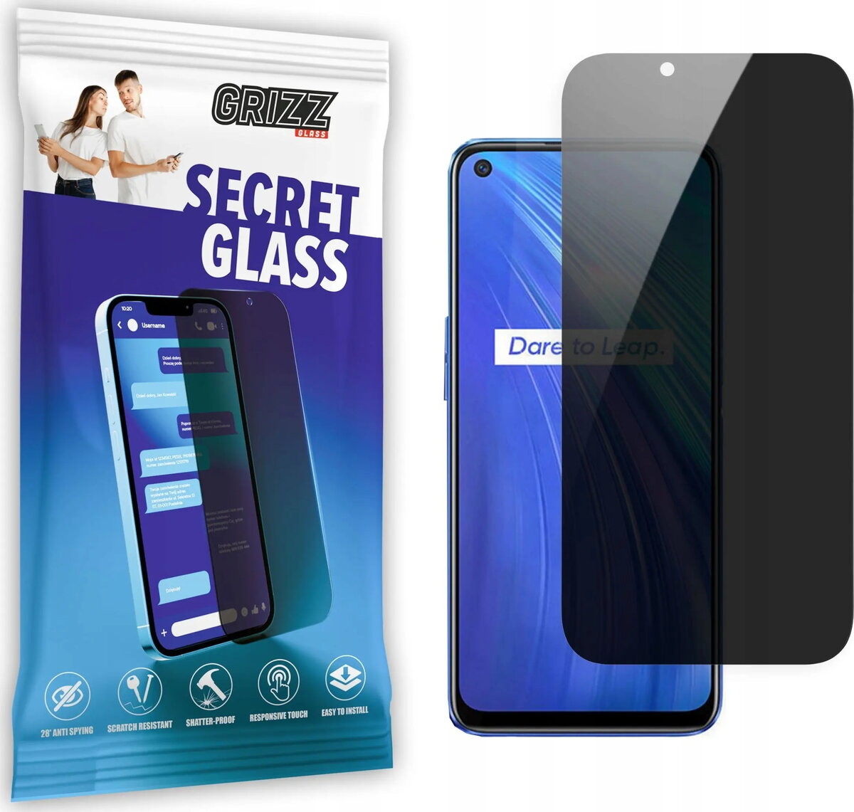 Aizsargstikls ar privātuma efektu GrizzGlass SecretGlass