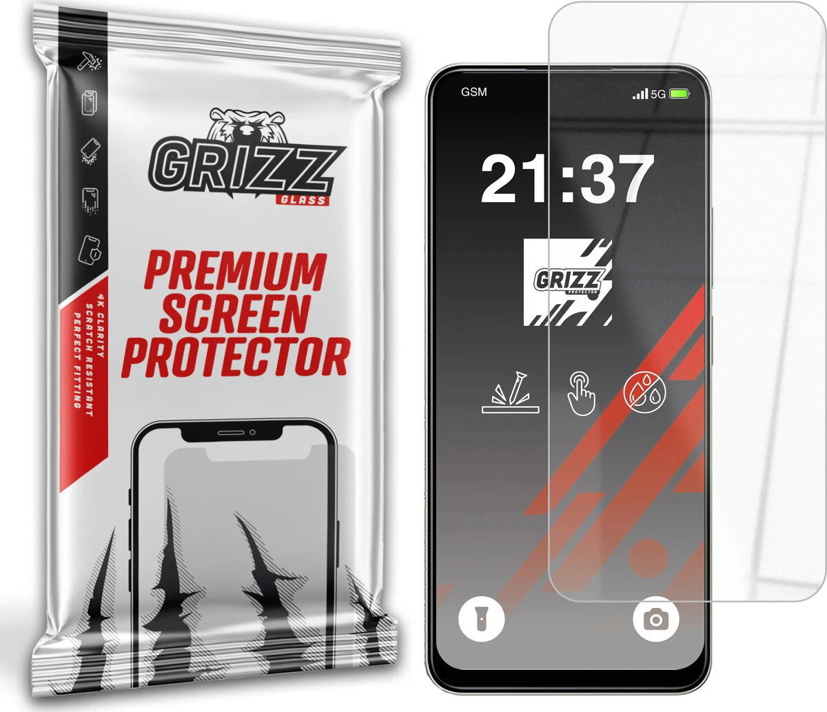 Hibrīda ekrāna aizsargs GrizzGlass HybridGlass priekš