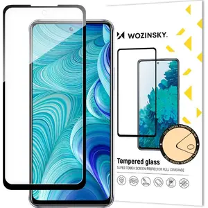 Tempered glass screen protector Wozinsky Full Glue for Infinix Hot 11S NFC — full-screen with black frame, case-friendly