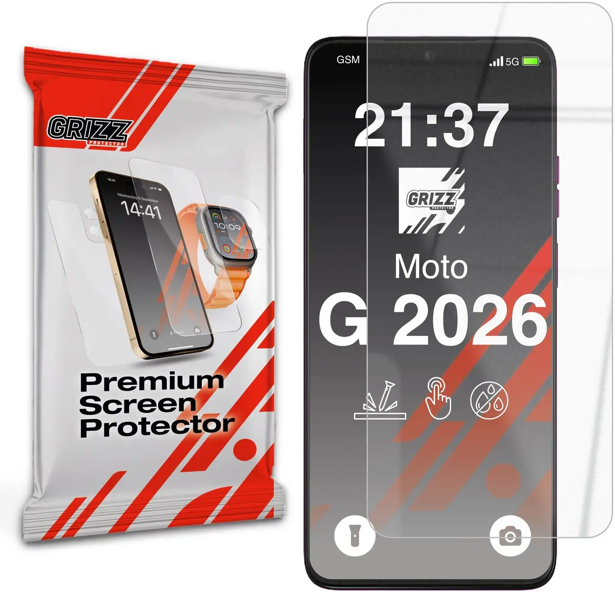 Aizsargstikls GrizzGlass HybridGlass priekš Motorola Moto