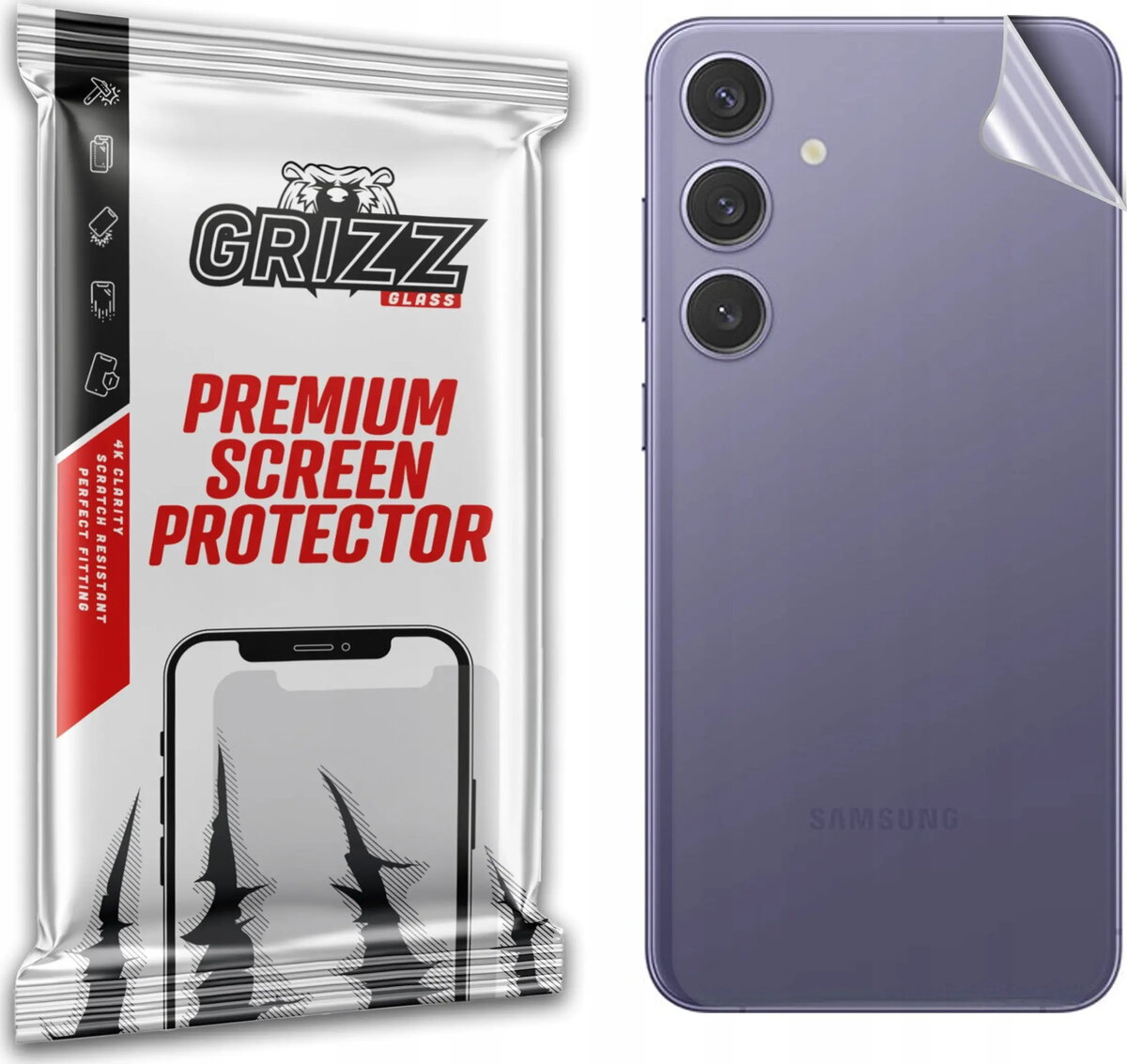 Aizsargplēve aizmugurei GrizzGlass UltraSkin priekš Samsung