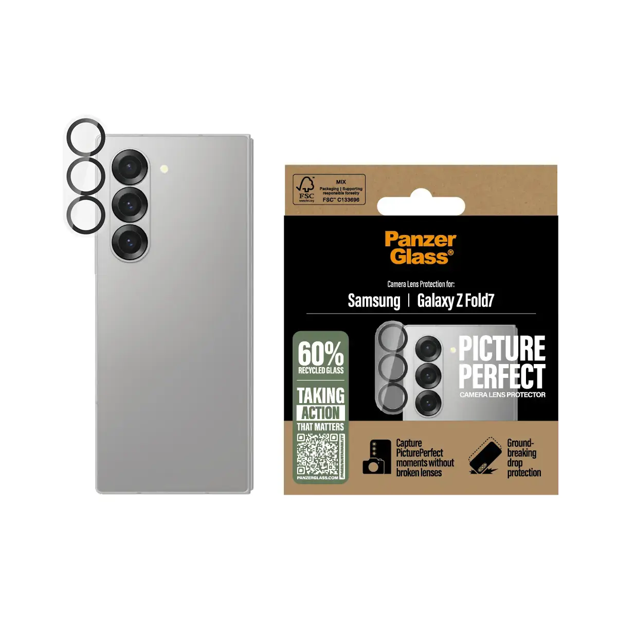 PanzerGlass PicturePerfect stikls kameras Galaxy Z Fold7 Photo 2