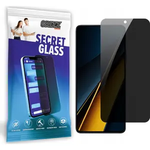 Приватное закалённое стекло GrizzGlass SecretGlass для Xiaomi Poco X6 Pro — защитное стекло