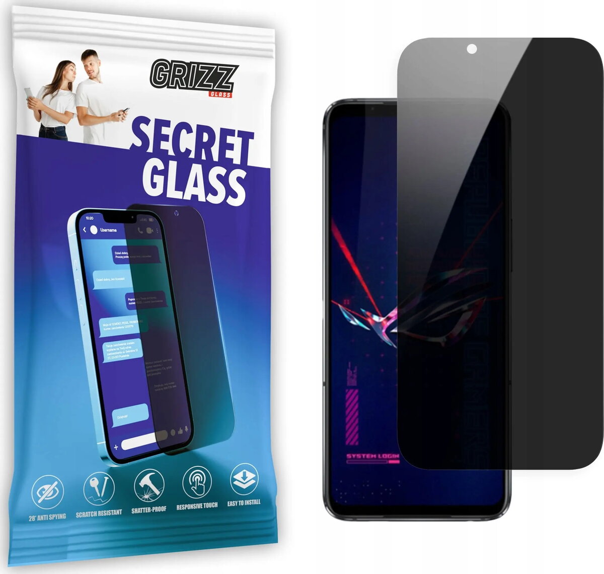 GrizzGlass SecretGlass privātuma stikls priekš Asus