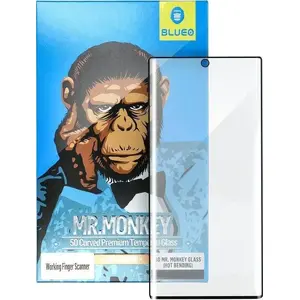 Rūdīts ekrāna aizsargstikls Blueo Strong Lite priekš Samsung Galaxy S22 — 5D Mr. Monkey, melns