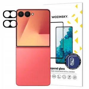 Защитное стекло на камеру Wozinsky для Samsung Galaxy Z Flip 7 — чёрное, набор 2 шт.