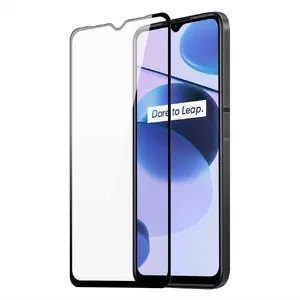Tempered Glass Screen Protector dux ducis Dux Ducis 9D 9H for Realme C35 with Frame — Black (case friendly)