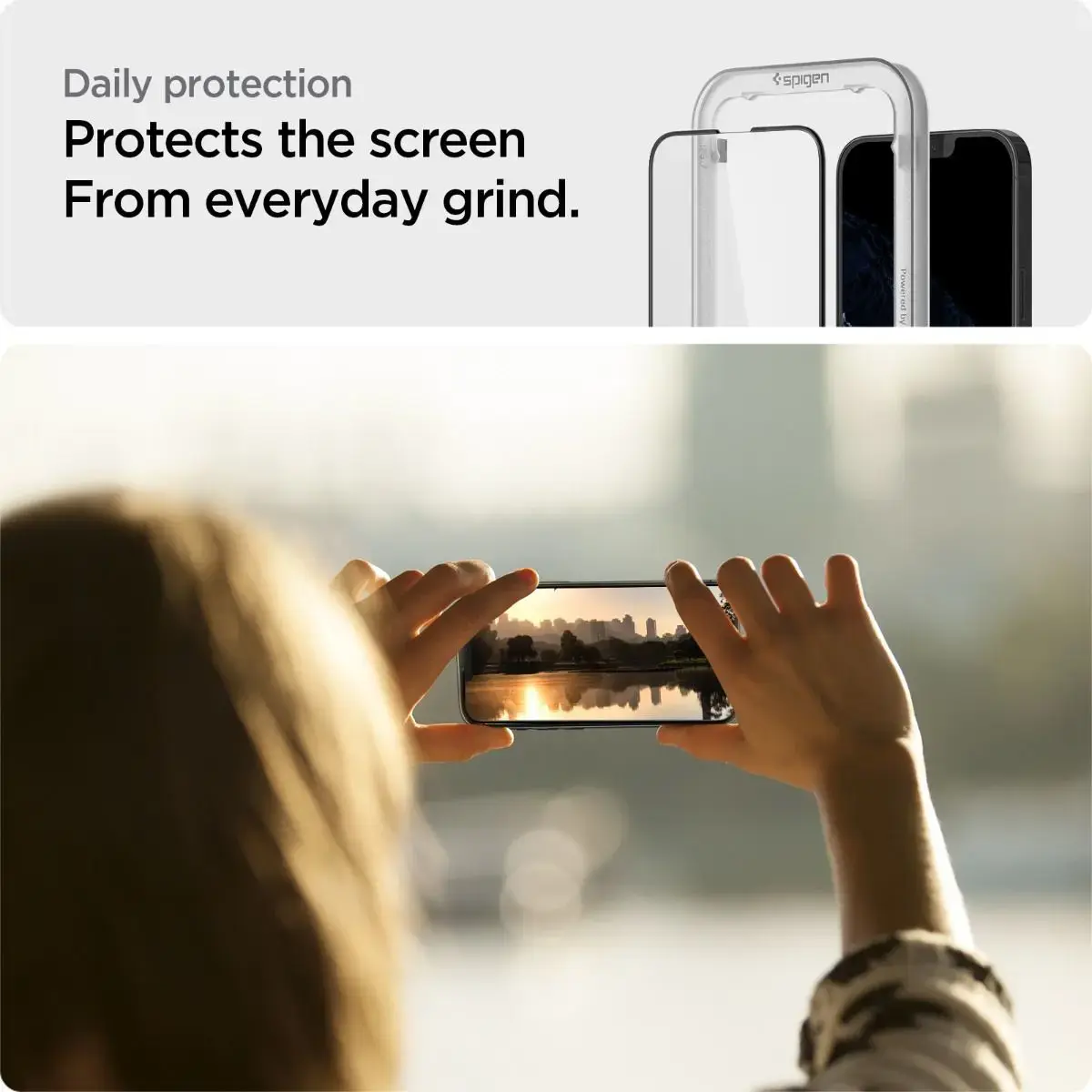 Spigen Glas.tR FC закалённое стекло для iPhone 13 Pro Max Photo 5