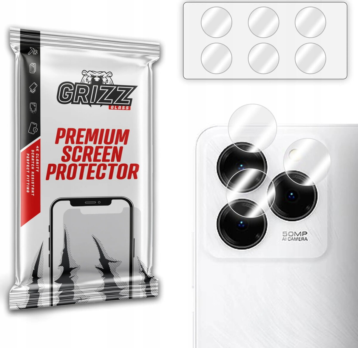 Kamera stikliņš GrizzGlass HybridGlass priekš Ulefone