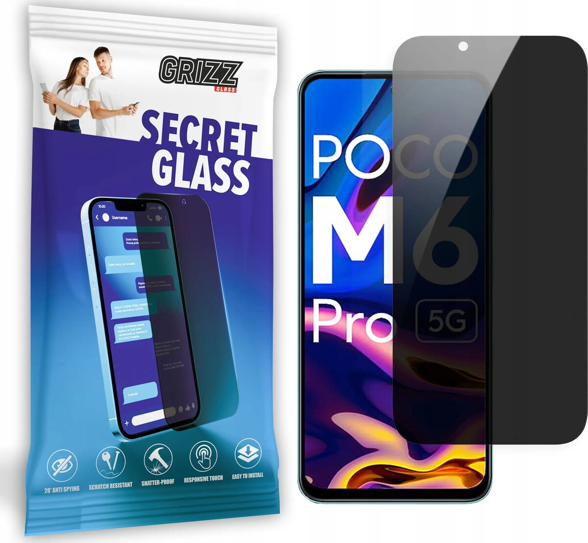 Aizsargstikls ar privātumu GrizzGlass SecretGlass priekš