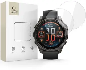Закаленное стекло Tech-Protect для Garmin Fenix 8 / 8 Pro (47 мм) — набор 2 шт., прозрачное