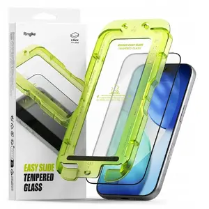 Защитное закалённое стекло Ringke Easy SlidE для Apple iPhone 17 Pro Max, чёрное, 2 шт.