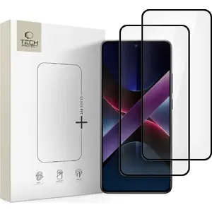 Закалённое защитное стекло 2 шт. Spigen Glass Fit+ для Xiaomi POCO X7 Pro 5G — чёрное