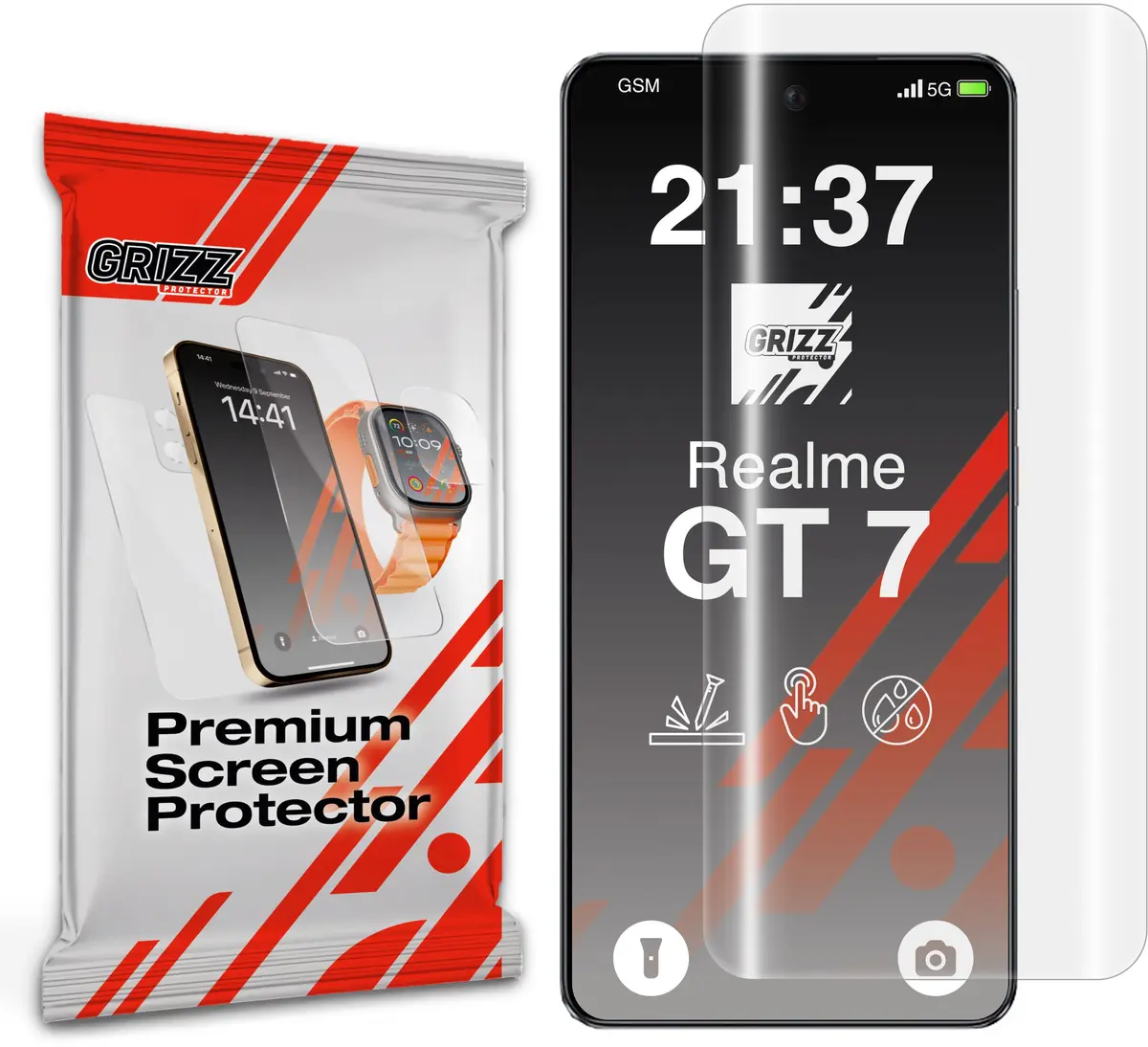 Hidrogēla ekrāna aizsargplēve GrizzGlass Hydrofilm priekš