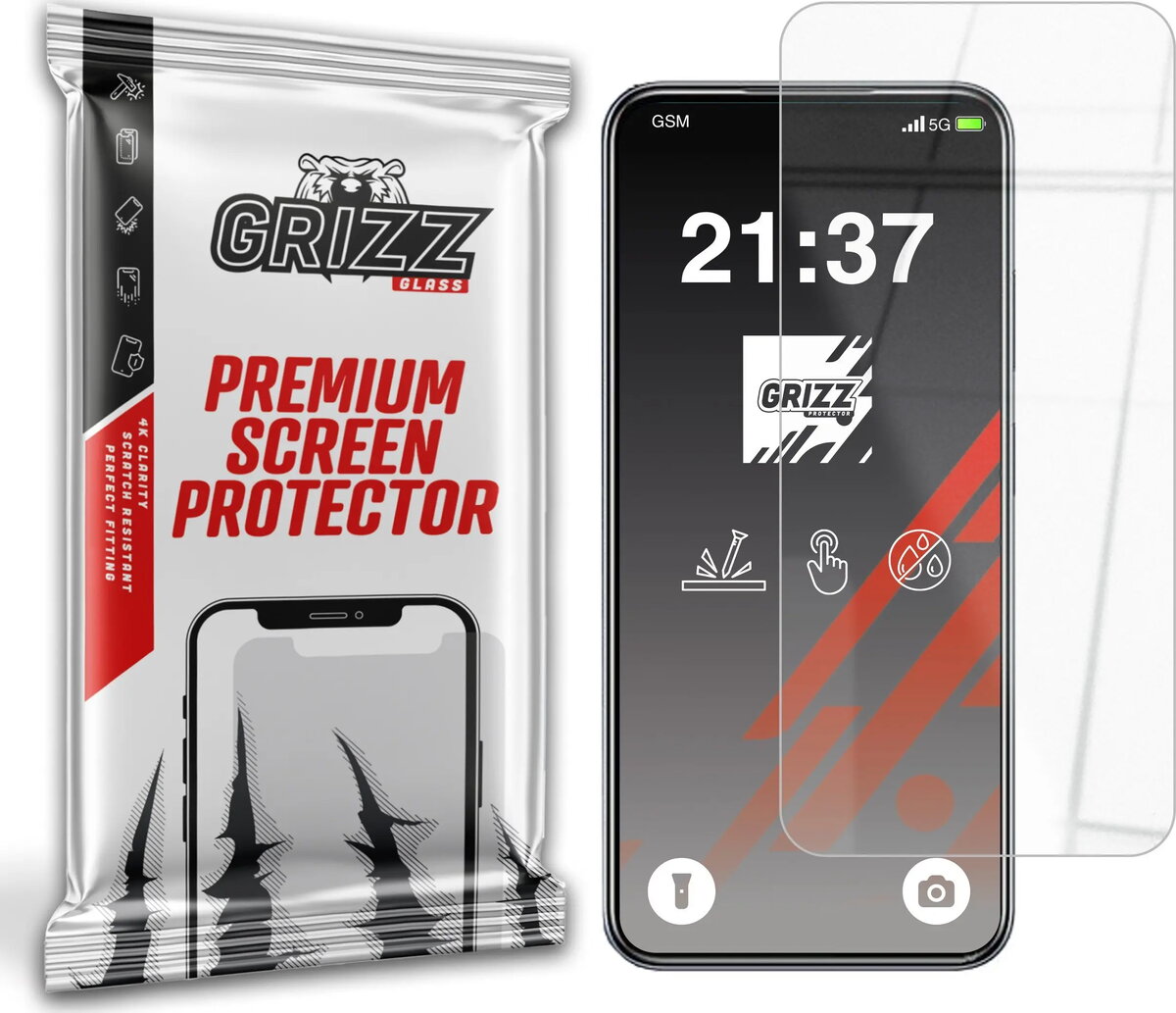 Hibrīda ekrāna aizsargs GrizzGlass HybridGlass priekš
