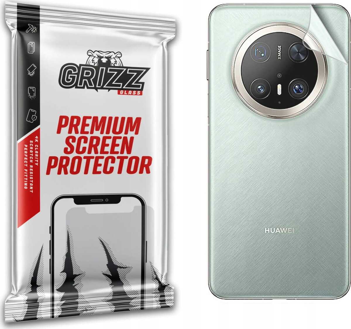 Aizmugures aizsargvāksne GrizzGlass SatinSkin priekš Huawei