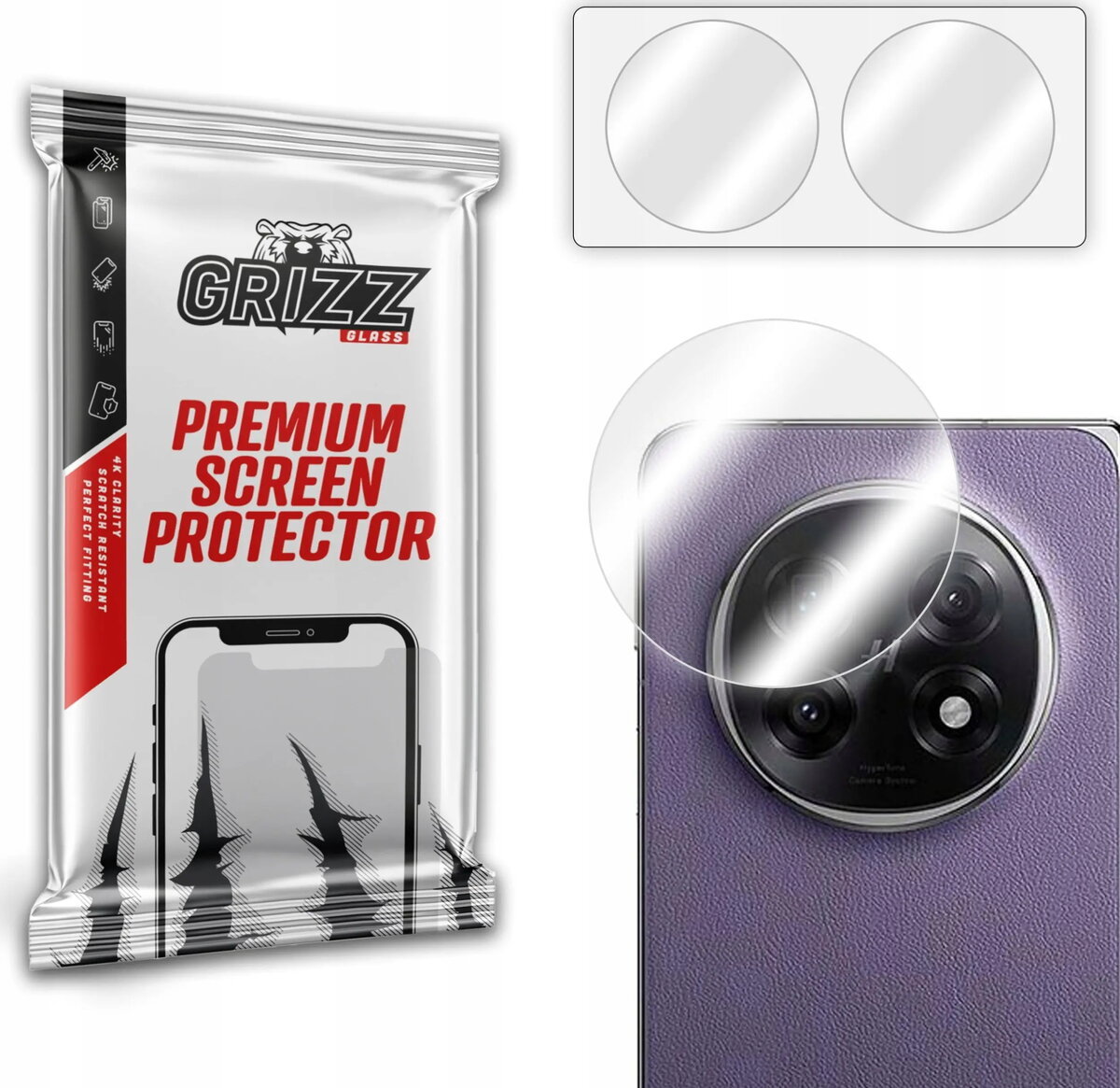 Kamera objektīva aizsargstikls GrizzGlass HybridGlass priekš