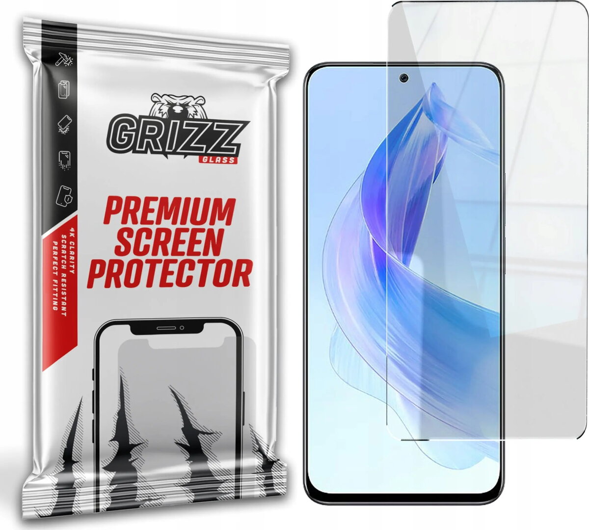 Hibrīdais aizsargstikls GrizzGlass priekš Honor X50i